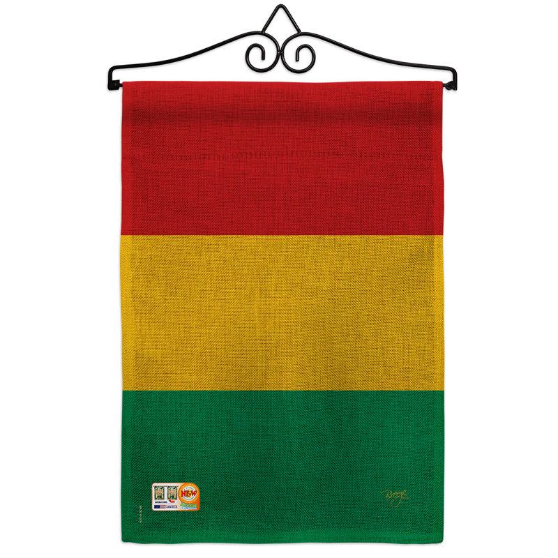 En toile jute 2 côtés de guinée à 2 côtés drapeau de jardin