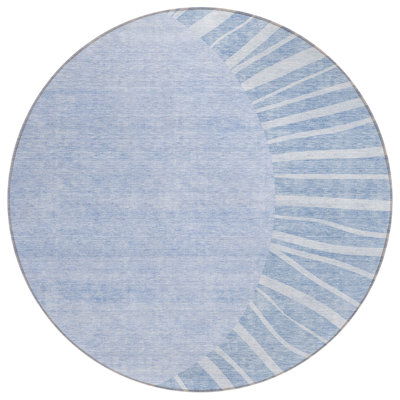 Washable Abstract Indoor / Outdoor Rug