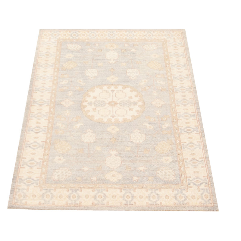 Tapis unique en laine noué à la main gris nouvel âge 3 pi 1 po x 5 pi 2 po Norson