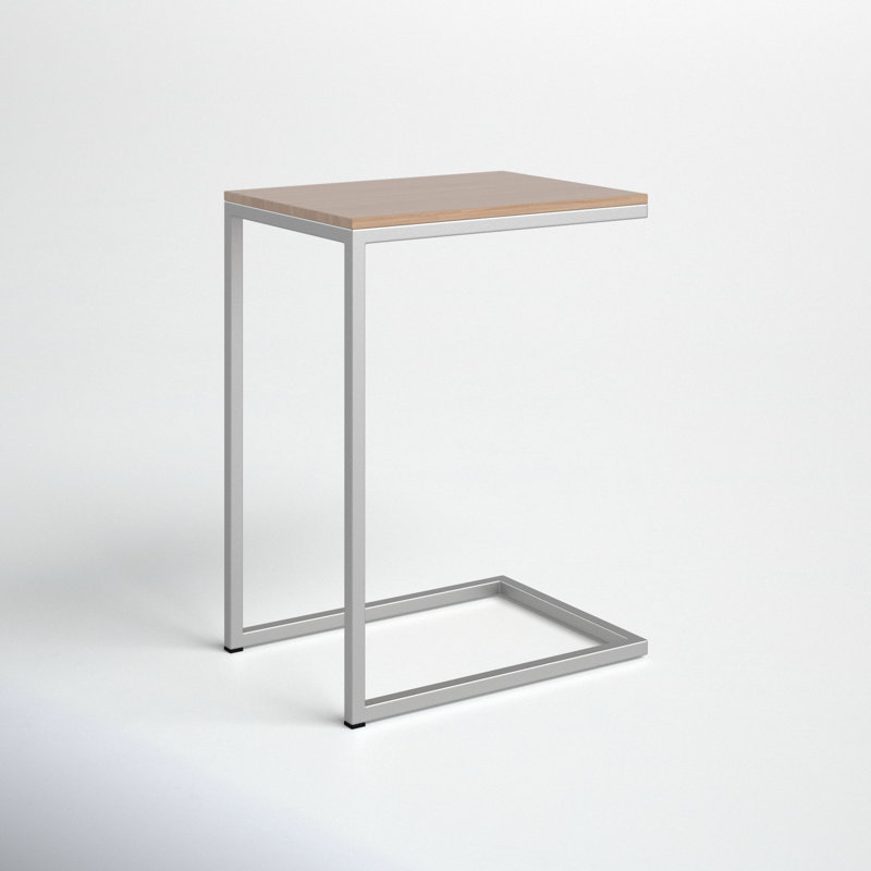 Solid Wood Top End Table, Light Walnut
