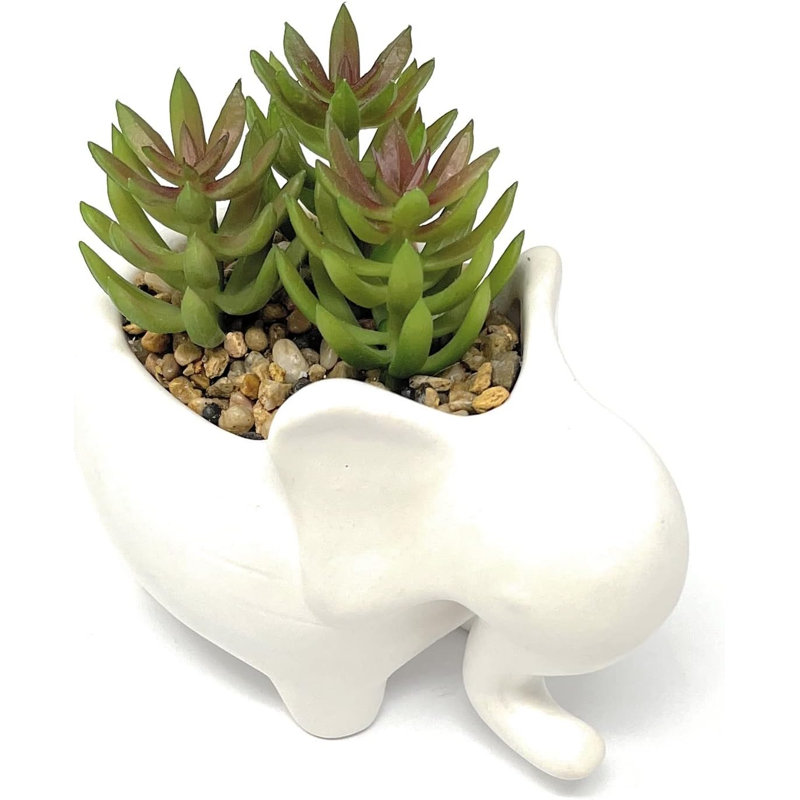 Pot à fleurs 4,7 po H, Éléphant