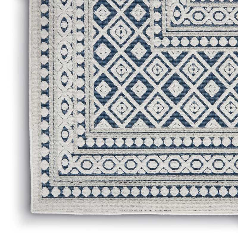 Ady Geometric Indoor / Outdoor Rug, Rectangle 4' x 6'