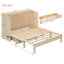 Lit escamotable pleine grandeur avec grands tiroirs de rangement, lit pliable peu encombrant avec chargement USB