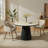 47.24" Marble Look Round Sintered Stone Pedestal Dining Table-1310728895-1310728892