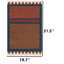 Tapis terracotta et bleu marine à blocs de couleurs minimalistes