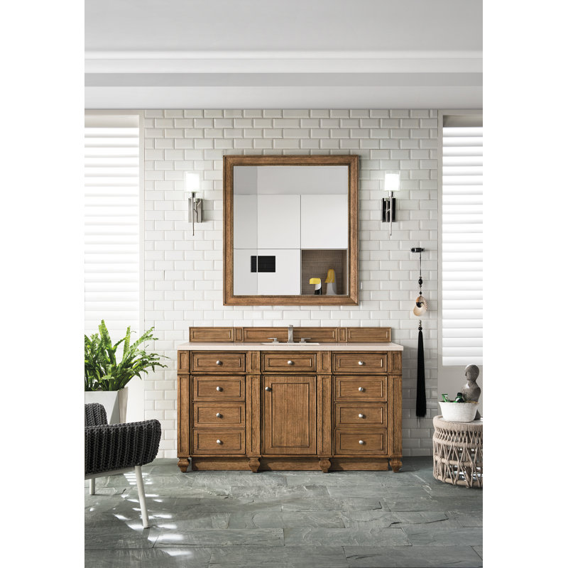 Bristol 60'' W Vanity, Saddle Brown, 8" Widespread, Phantome Eclos