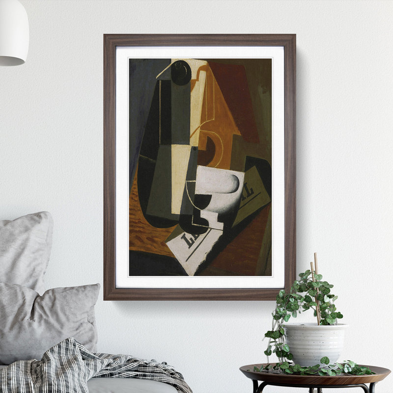 Coffeepot by Juan Gris - Picture Frame Graphic Art, Walnut Framed, 48cm H x 36cm W x 2cm D