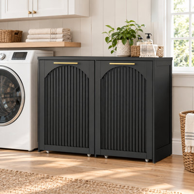 Double 2x13 Gallon Pull-Out Trash Can Cabinet