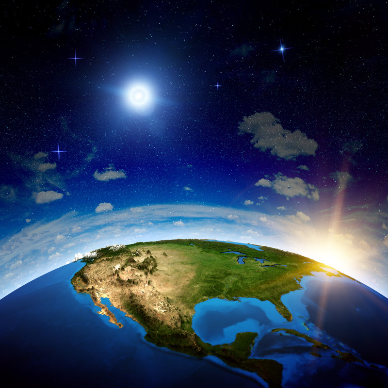 Space Of North America - Wrapped Canvas Print, 91cm H x 91cm W x 3.8cm D