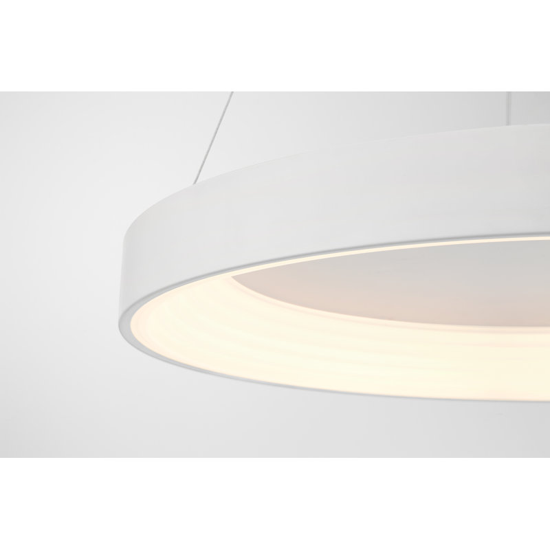 Luminaire suspendu 24 po à DEL George Kovacs, fini blanc mat