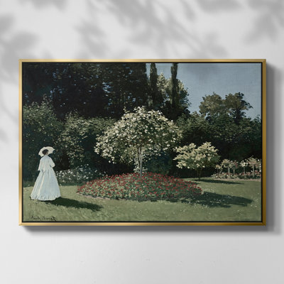 Femme dans le jardin, Sainte-Adresse, 1867 - Claude Monet, toile tendue avec châssis