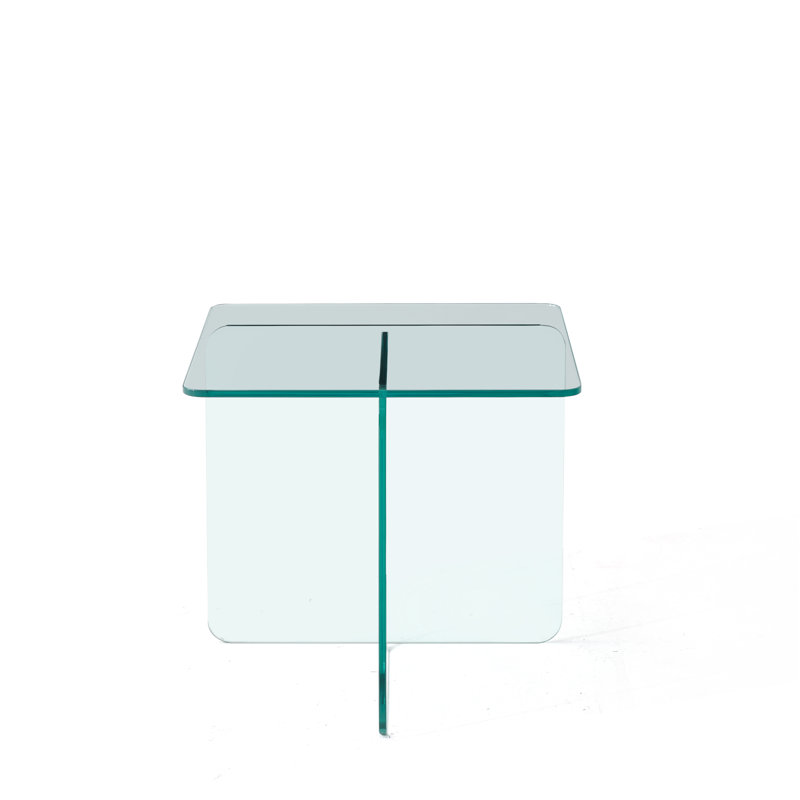 Tempered Glass SideTable, Small Tea Table, Night Stand Tempered Glass Sofa Table, Transparent