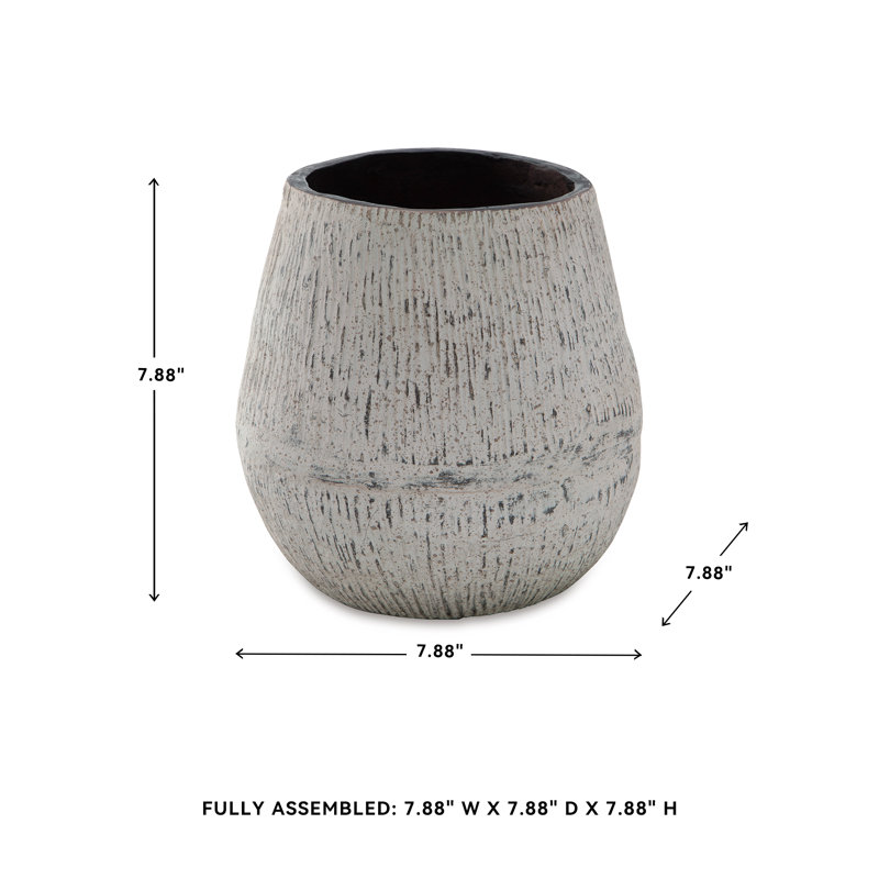 Kawartha Composite Table Vase, 8.5" H x 8" W x 8" D