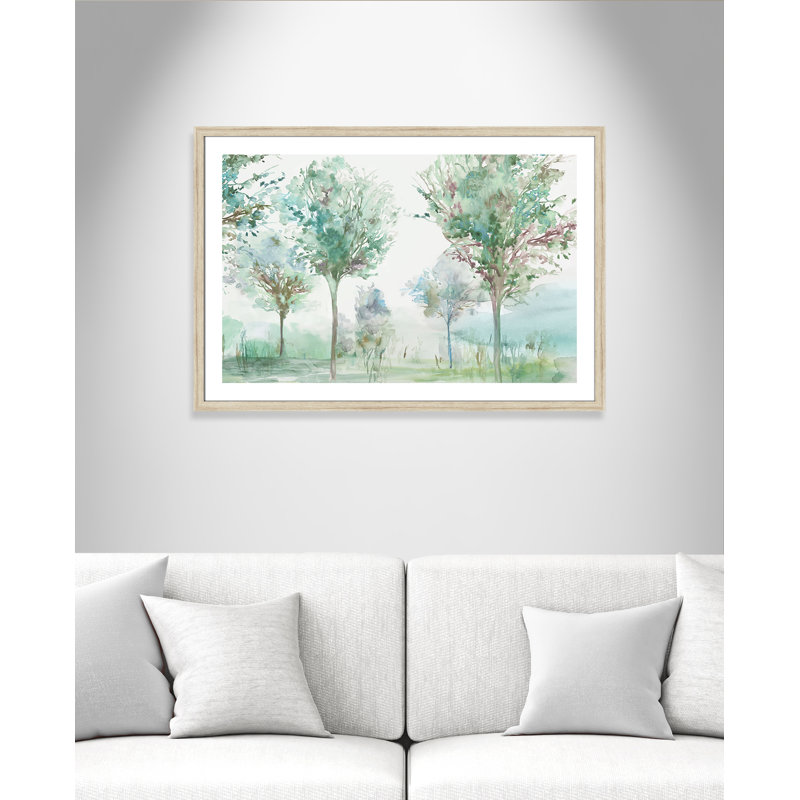 Paysage délicat - Art encadré autoportant, Cadre beige, H 30 po x l 42 po x P 1,25 po