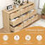 Commode de rangement à 9 tiroirs Natural Rattan