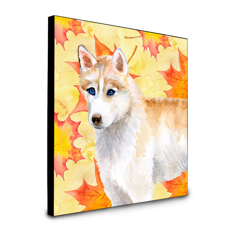 Panneau mural d’art Cannes, Husky sibérien beige