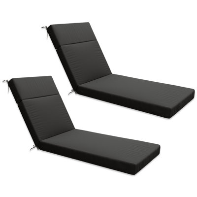 2-Piece Outdoor Chaise Lounge Chair Cushion, 80"X26"X4" by Hokku Designs