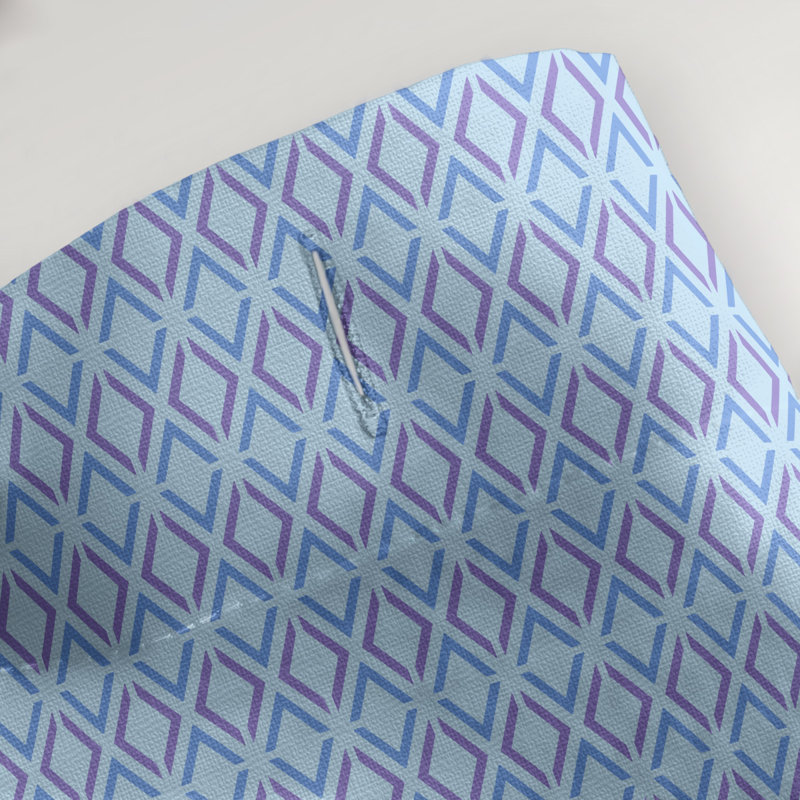 Rideau de douche simple hexagonal classique, Classic Hexagonal, Light Blue/Purple