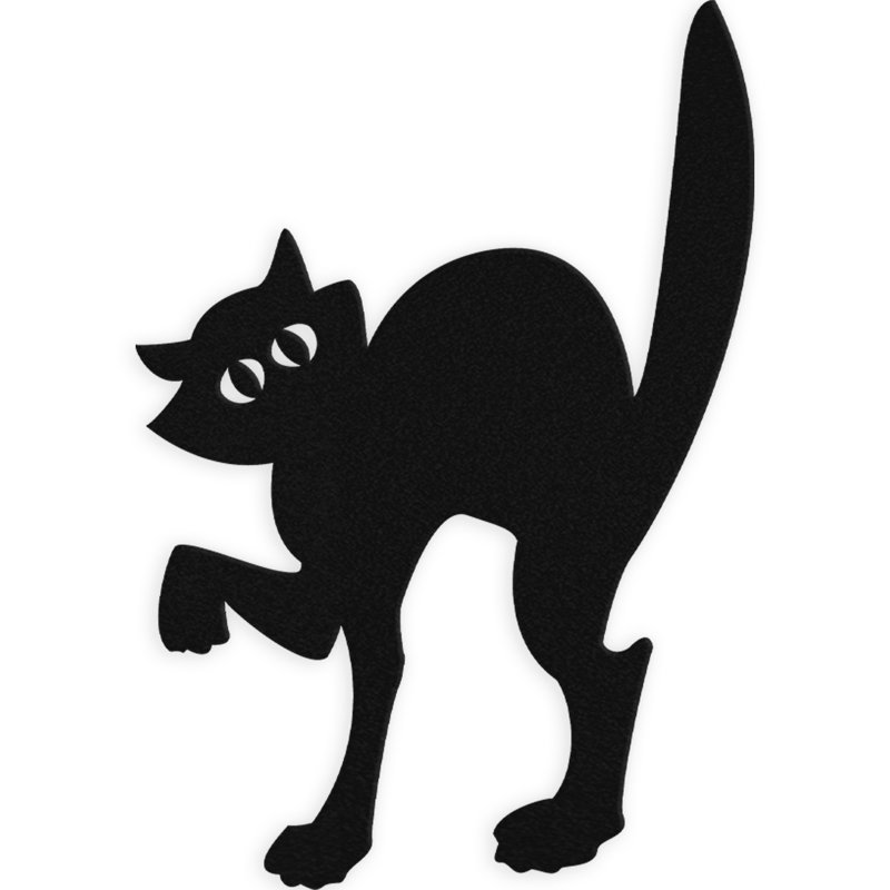 Sneaky Cat Wall Décor, 20" H x 14" W x 0.06" D