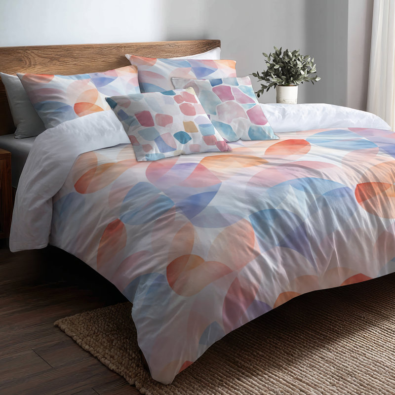 Ensemble de literie pour enfants 5 pièces - Ensemble de housse de couette et coussin décoratif, Grand lit