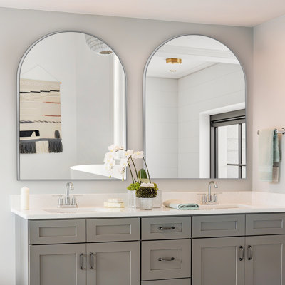 Vercher Metal Arched Bathroom/Vanity Mirrors