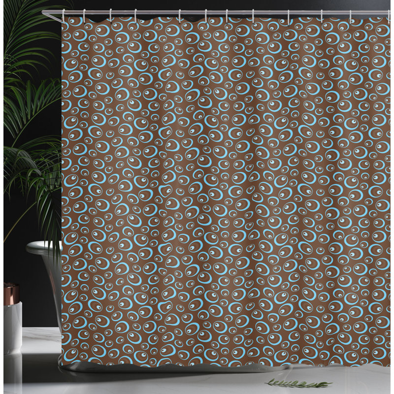 Shower Curtain with Hooks Included, 70"H x 69"W
