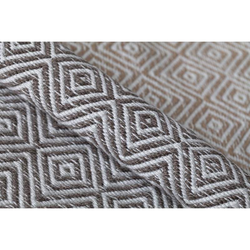 Tapis gris tissé à la main, Rectangle 2 pi x 3 pi