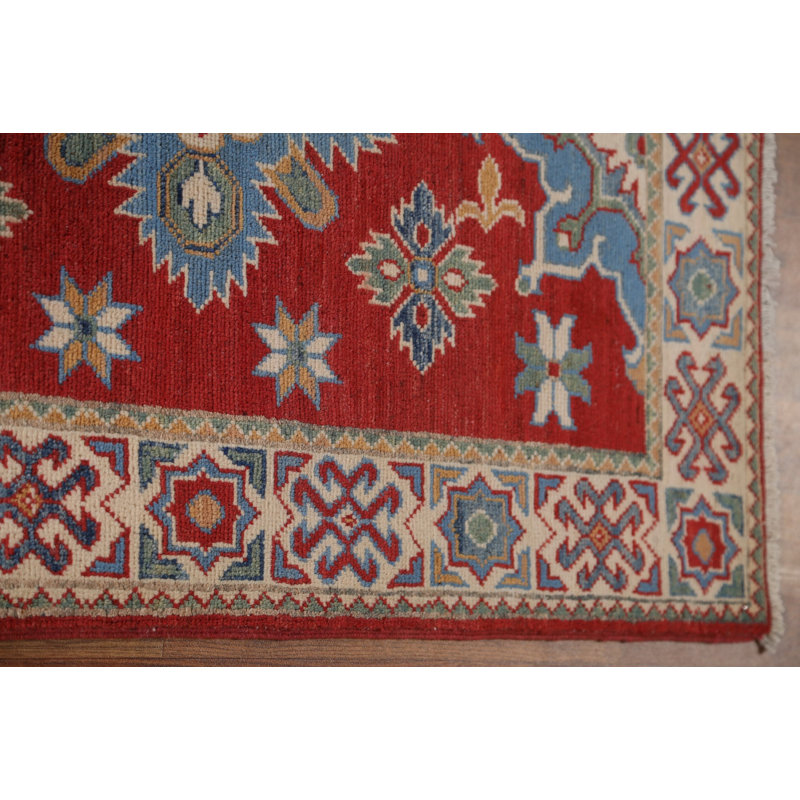 One-of-a-Kind 2'9'' X 9'10'' New Age Runner Wool Area Rug in Red