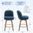 26" Swivel Upholstered Counter Stool With Solid Wood Frame And Mid Back-1177441167