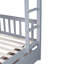 Lit superposé simple en bois d'hévéa avec 2 tiroirs, convertible en 2 lits simples-1215846388