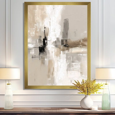 Brown And Black Brushstroke Abstract Painting - Cubism Canvas Prints, Brown Abstract Wall Art