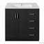 Ensemble de meuble-lavabo de 30 po avec lavabo en céramique pour la salle de bain-112498685