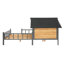 Pavillon de style chalet avec toit en métal et bois