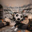 Décoration murale amovible Soccer Paint Stadium-129174578-129174577