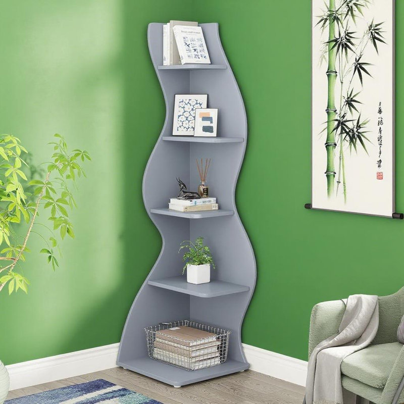 Étagère blanche à 5 niveaux inspirée des ruppies de mer - pièce moderne pour tous les décors