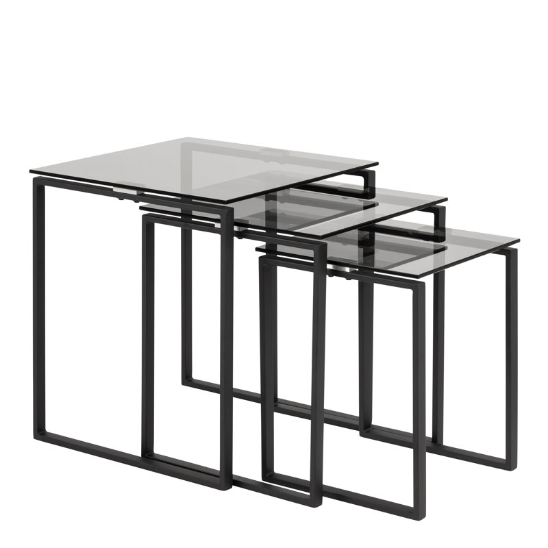Karyl 3 - Piece Living Room Table Set, Black