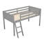 Lit mezzanine bas en bois avec échelle-291033156