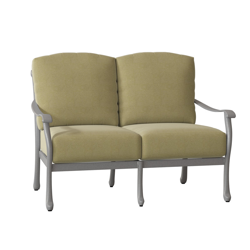 Casa Outdoor 2 - Seat Loveseat, Pewter, Spectrum Denim Sunbrella® Plainweave