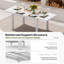Ensemble de salle à manger de patio en aluminium pour 8 personnes avec table rectangulaire extensible et chaises en textilène-827592074-827592078