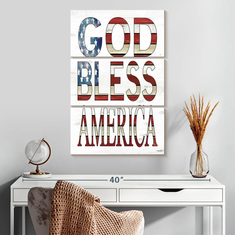Kema Patriotic God Bless America, H 32 po x l 20 po