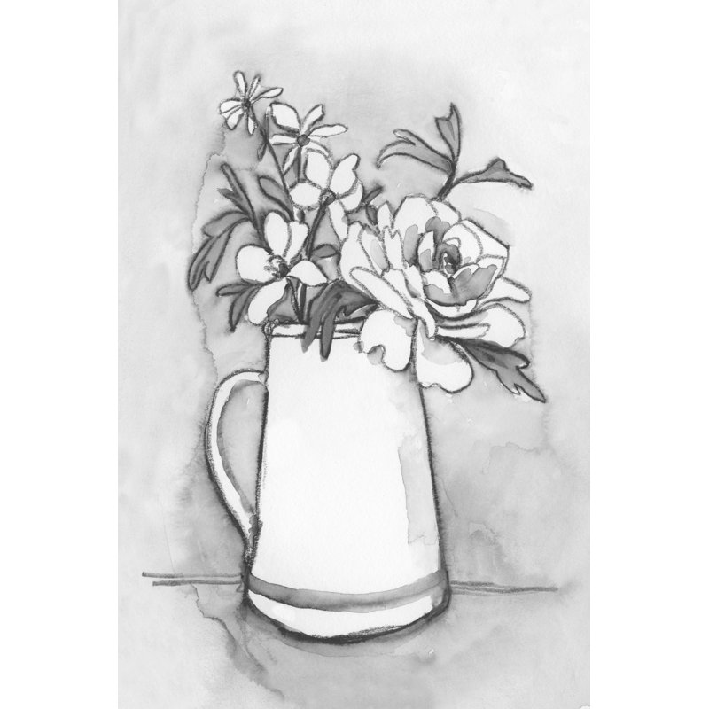 Backyard Bouquet II by Emma Caroline - Painting, Wrapped Canvas, 46 cm H x 30 cm W
