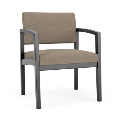 Lenox Wood 24.5" W Fabric Seat Waiting Room Chair with Wood Frame
