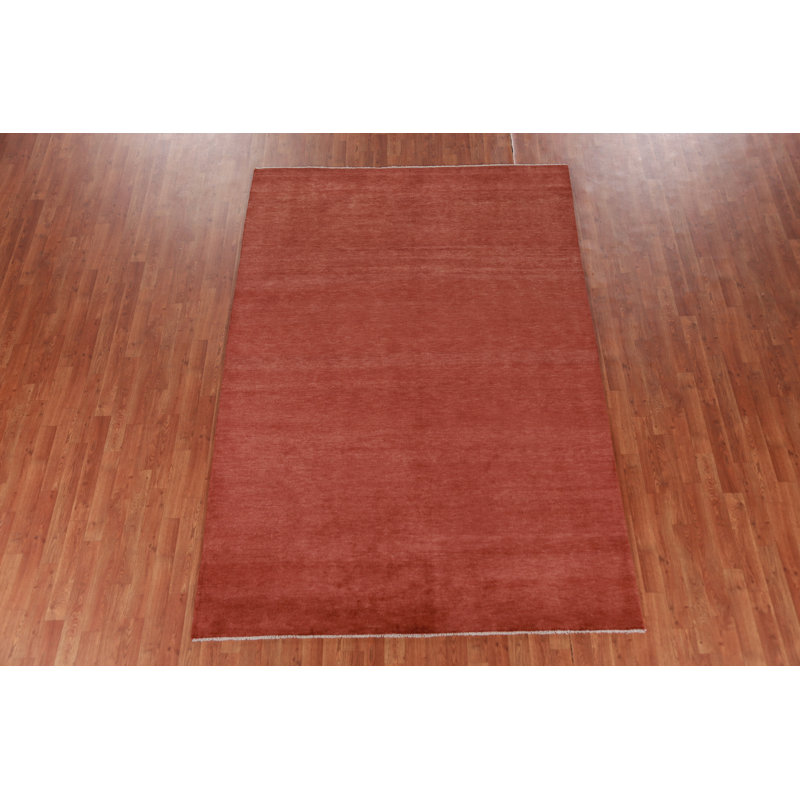 Tapis contemporain à teinture végétale Gabbeh 6 x 9