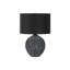 Lighting, 23 po, lampe de table, céramique noire, abat-jour noir, contemporain
