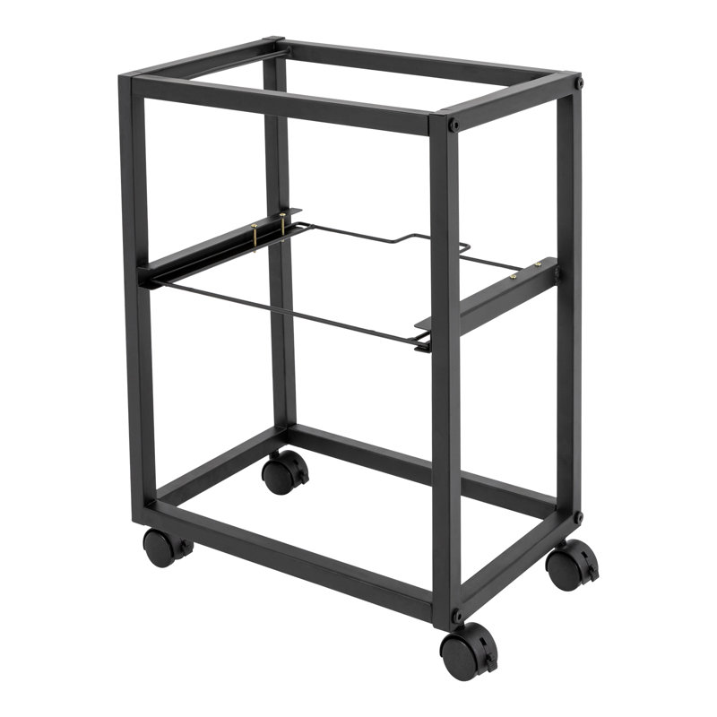 23.7'' H x 16'' W File Cart with Wheels, Black