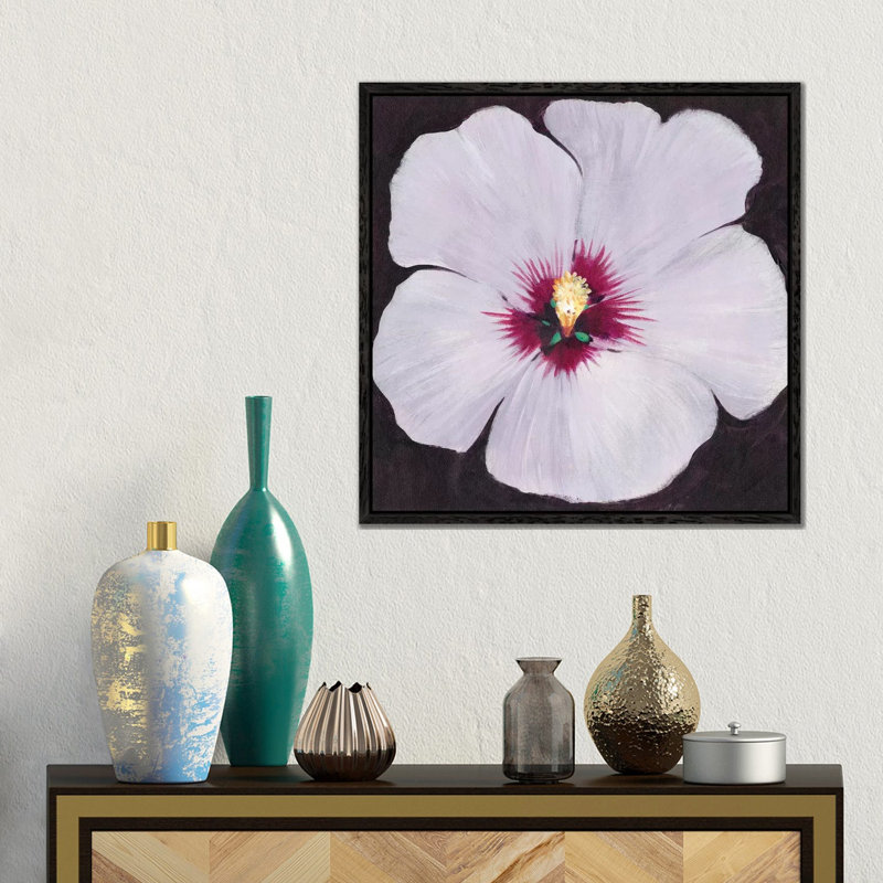 Hibiscus Portrait II by Tim OToole - Gallery-Wrapped Canvas Giclée on Canvas, Black Framed, 45.72 cm H x 45.72 cm W
