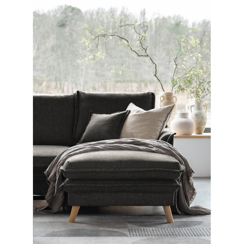 Charming Charlie Limited 4 Seater Sofa Bed, Right facing, Dark Grey