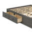 Lit plateforme grand format avec quatre tiroirs et rangement au pied de lit, sans tête de lit-924585820