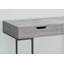 Bureau d'ordinateur, bureau personnel, ordinateur portable, tiroirs de rangement, L 48 po, bureau, gris, contemporain, moderne-1842728522