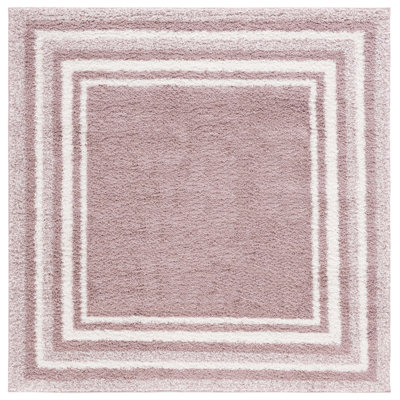 Kyrece Border & Stripe Shag 200 Performance Striped Rug